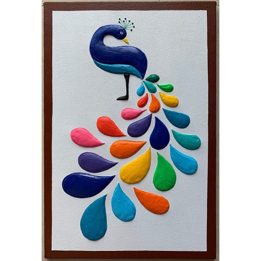 Peacock Multicolor Handmade Home Decorative Painting